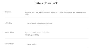 ชิ้นส่วนอะไหล่โมดูลสำหรับระบบ FPV ส่ง O4อากาศยี่ห้อเดิมสำหรับระบบ O4 FPV ระยะ15กม. และเวลาแฝง15ms - Product Image 5