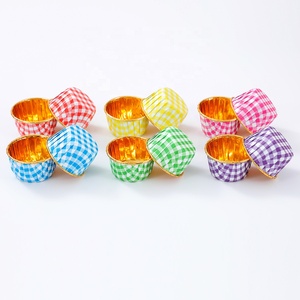 ถ้วยกระดาษรองอบเค้กมัฟฟินเคลือบฟอยล์อะลูมิเนียมสีทองและสีเงินหนาพิเศษ ยี่ห้อเฉิงเค่อโฮม 50 ชิ้น ทนความร้อนสูง - Product Image 1