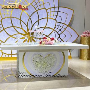 القلب شكل كعكة عرض مركز المرحلة مجموعة منضدة الخشب الحب الجدول الزفاف - Product Image 6