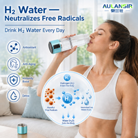 Directement du fabricant : Gourde d'eau riche en hydrogène sans ozone, idéale pour les athlètes, antioxydants, produits de santé