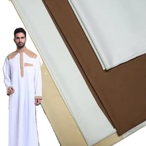 بيع المصنع ملابس Isalmic قماش نيدا ملابس إسلامية بيضاء ثوب المرأة عباية مسلم الرجال ثوب - Product Image 4