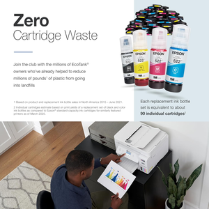 Impresora multifunción inalámbrica Epson EcoTank ET-4800 sin cartuchos con escáner, copiadora y fax - Product Image 3