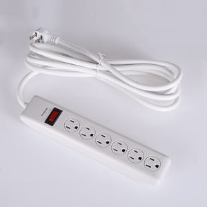 USA 6-Outlet 1,2 m 3ft Blanco Protector contra sobretensiones Cable de extensión de tira de alimentación - Product Image 1