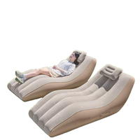 Fauteuil de relaxation Ming Chan au design moderne avec pompe intégrée, pratique pour une utilisation en intérieur et en extérieur, canapé gonflable