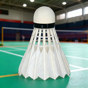 OEM Training <span class=keywords><strong>Badminton</strong></span> Lot de 12 Volants en plumes de canard avec logo vierge - Product Image 1