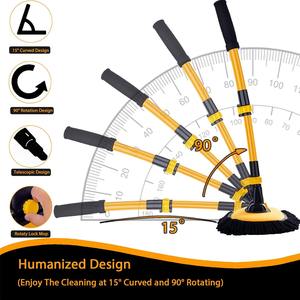 Cepillo de Limpieza para Autos Moissic con Mango Telescópico y Palo Largo para Lavar - Product Image 5