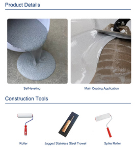 Revêtement de sol auto-nivelant en acrylique coloré avec sable, imperméable, décoratif, peinture liquide pour sols intérieurs à appliquer au pinceau - Product Image 6