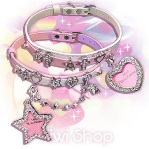 DIY Diapositiva Carta Chapado en Oro Aleación de Zinc Gargantilla <span class=keywords><strong>Collar</strong></span> Asscher Corte Diamante Rosa Blanco Estrella Corazón Colgante <span class=keywords><strong>Collar</strong></span> de Cuero Edgy - Product Image 6