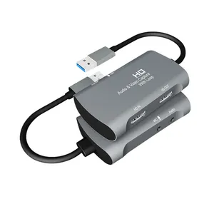 热卖高清采集卡进行直播现场录音盒高清 4k输入USB2.0 高清视频游戏采集卡