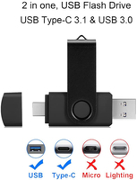 Gitra Dual Swivel Custom USB Flash Drives Tipo C OTG Pen Drive USB 3,0 3,1 2,0 Alta velocidad 8GB 16GB 32GB 64GB 128GB