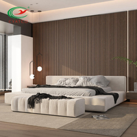 Panneaux acoustiques CYATCO 600*2400mm en MDF 100% fibre de polyester ignifuge et écologique, design à lattes en placage naturel pour les halls