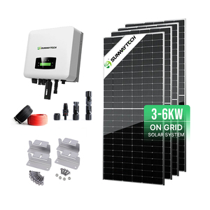 ระบบพลังงานแสงอาทิตย์แบบเชื่อมต่อกับระบบไฟฟ้า 5KW 6KW 3KW พร้อมชุดอุปกรณ์ขายส่ง - Product Image 1