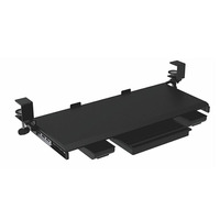 Grande tablette de clavier coulissante sous le bureau avec système de fixation à pince C extra robuste pour la saisie
