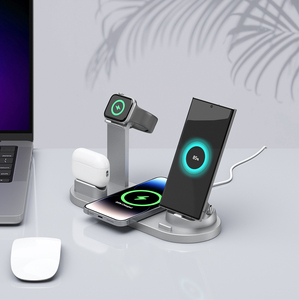 Support de charge sans fil multifonction 15W 4 en 1 avec station d'accueil QC3.0 et <span class=keywords><strong>chargeur</strong></span> à <span class=keywords><strong>induction</strong></span> pour <span class=keywords><strong>iPhone</strong></span> et montre connectée - Product Image 3