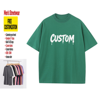 T-shirt en coton lourd 270g personnalisé avec logo, streetwear pour hommes, tee-shirt oversize, vente en gros, t-shirt uni de haute qualité, t-shirt de marque