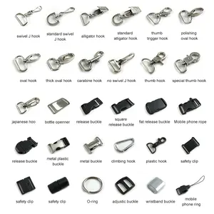 Factory Direct Supply Metal Lanyard Hook Plastic Buckle Clip Lanyard Accessories