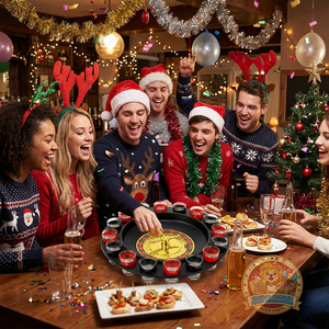 مجموعة ألعاب شرب روليت معدنية وأكريليك مكونة من 16 قطعة لحفلات ديوالي وعيد الفصح - متعة ليلية للبالغين مع الدوران والشرب والضحك - Product Image 5