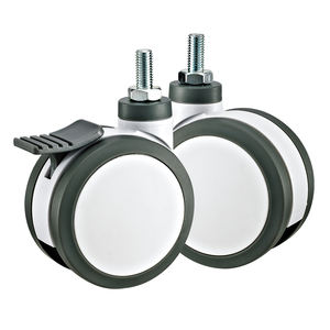 3 Zoll/4 Zoll/5 Zoll Gewindes tiel Kunststoff PU Medical <span class=keywords><strong>Twin</strong></span> <span class=keywords><strong>Caster</strong></span> Typ a. - Product Image 3