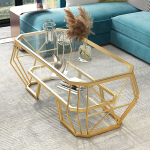 Hiện đại giá rẻ thiết kế sang trọng nhà hàng Octagon Tempered Glass bảng Top - Product Image 2