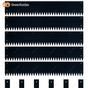 Borde de Jardín de Acero Galvanizado Negro de 6 Pulgadas, 6 Piezas, Forma Dentada, Borde Metálico Resistente a la Corrosión para Césped - Product Image 2