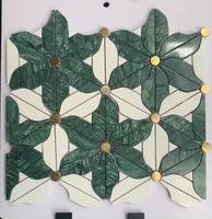 Carrelage mural moderne pour cuisine et salle de bain, parquet décoratif, motif floral marguerite, mosaïque en marbre, motif irrégulier, application intérieure
