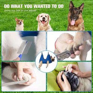 Nouveau Harnais à Motifs 10-en-1 pour Animaux de Compagnie, Hamac de Toilettage avec Coupe-Ongles, Sac de Contention Respirant pour Chiens et Chats - Product Image 4