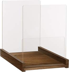 Soporte de almacenamiento de libros de madera y acrílico de tipo de pie de doble nivel, vitrina pendiente de patente para coleccionistas de cómics, artículos diversos - Product Image 5