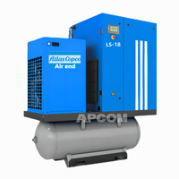 Compresseurs d'air industriels électriques à vis rotative 18,5 kW 25 CV avec sécheur et réservoir de 300 L