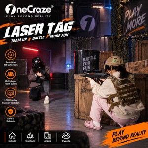 Equipo de Láser Tag Inalámbrico Comercial para Interiores y Exteriores, Sistema de Juego Multijugador, Pistola y Chaleco para Entretenimiento de Batalla Táctica - Product Image 1