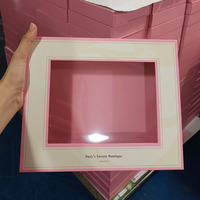Boîte Cadeau Cosmétique Rose Personnalisée Pliable Rigide Magnétique avec Couvercle et Fenêtre Transparente