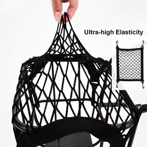 Filet de fixation élastique en polyester pour casque de moto et vélo, avec crochets robustes, 30x30cm, pour casques, vélos, paniers et bagages - Product Image 4