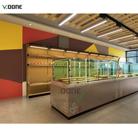 Présentoir personnalisé pour magasin de boulangerie au détail Meuble à cadre en bois pour pain, gâteau, magasin pour vitrine