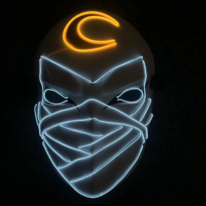 Mới nhất Halloween ánh sáng lên mặt nạ Cosplay Halloween kinh dị LED Mặt nạ bên mặt nạ - Product Image 3