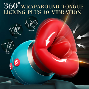 APP Control First Kiss Big Mouth lingua aggiunta vibrazione di aspirazione Stick G-spot stimolazione della masturbazione - Product Image 5