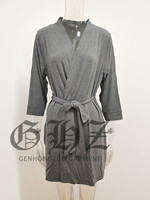 Robe de chambre kimono en bambou personnalisée pour femmes avec poche, robe de chambre en viscose de bambou douce et confortable, vêtements de nuit, vêtements de maison, robes de détente pour femmes
