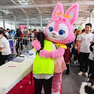 Costume <span class=keywords><strong>de</strong></span> mascotte en peluche personnalisé Uyeah pour adultes, <span class=keywords><strong>lapin</strong></span> <span class=keywords><strong>de</strong></span> Pâques rose, <span class=keywords><strong>tenue</strong></span> <span class=keywords><strong>de</strong></span> cosplay pour les célébrations - Product Image 3