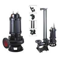 Pompe à eaux usées submersible WQ avec grand débit basse pression 380V pompe de levage d'eaux usées de sous-sol OEM à un étage personnalisable