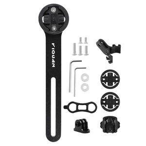Support de fixation pour ordinateur de vélo en alliage d'aluminium noir YS, modèle 08CO0016, <span class=keywords><strong>VTT</strong></span>, <span class=keywords><strong>Garmin</strong></span>, Cateye, Bryton, compteur de vitesse - Product Image 1