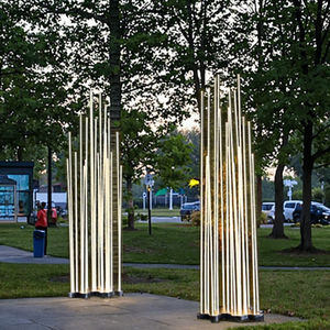 屋外用耐候性リードガーデンライト防水ヴィラ芝生芝生用景観および公園用屋外照明 - Product Image 5