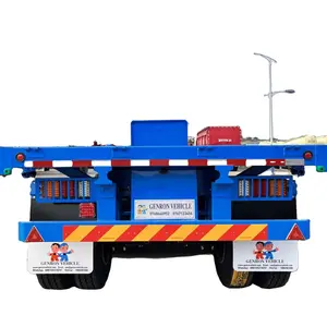 3轴平板拖车为非洲市场运输20英尺或40英尺集装箱