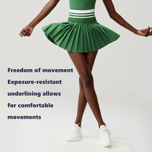 XW-SP461 नई गोल्फ प्लेटेड स्कर्ट महिलाओं की हल्के उच्च कमर खेल रंग ब्लॉक कसरत एथलेटिक योग टेनिस स्कर्ट - Product Image 5