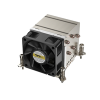 COOLSERVER CS-115X-2UR65 12V Dissipateur thermique fin en cuivre et aluminium, silencieux, avec deux roulements à billes, radiateur, refroidisseur d'air pour processeur, ventilateur de boîtier d'ordinateur