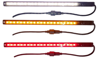 Bande lumineuse LED en aluminium étanche IP67 tricolore de 30 cm, à intensité variable, pour camping, 4x4, auvent de camping-car, remorques de camping, conforme RoHS