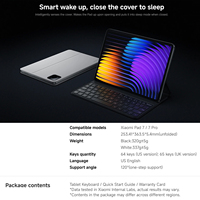 Casing tutup pelindung tahan air magnetik, untuk Xiaomi Pad 7 / 7 Pro Keyboard PU kulit magnetik pintar untuk Mi Pad 7 7S Pro