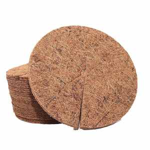 Sustainable Round Coconut Coir Mulch <b>Mat</b> <b>for</b> Tree Bases Eco Friendly Moisture Retaining Cover <b>for</b> <b>Gardens</b> and Nurseries - Product Image 4