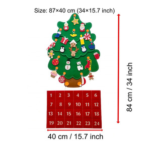 Set de Árbol de Navidad 3D de Fieltro para Colgar en la Pared, Regalo para Niños, Decoración Navideña, Kits de Manualidades de Fieltro para Niños - Product Image 6