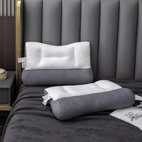 Oreiller cervical à soutien zoné, oreiller fonctionnel pour dormeurs latéraux avec taie d'oreiller, oreiller anti-traction pour le cou, oreiller de lit