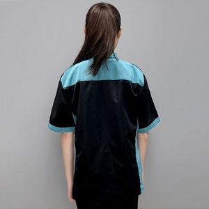 <span class=keywords><strong>M</strong></span>/L/XL/3X kerah Non-stick ritsleting hewan peliharaan Groomer overall antistatik toko tukang cukur pakaian kerja gaun seragam Salon penata rambut bungkus - Product Image 6