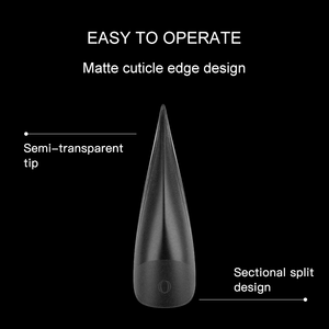 150 <span class=keywords><strong>faux</strong></span> ongles stiletto transparents extra longs, couverture complète en PMMA, tailles 0-14. Fournitures pour extensions d'ongles en salon - Product Image 4