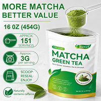 Extrait de Matcha de Marque Privée Itawel, Extrait de Thé Vert de Qualité Alimentaire en Poudre pour Antioxydants, Énergie, Clarté Mentale, Concentration et Soutien